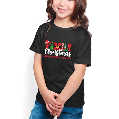 Image of Merry Christmas Family Shirts Plus Size Tops Couple Outfit Tee Parent-Child Short Sleeves Christmas Top