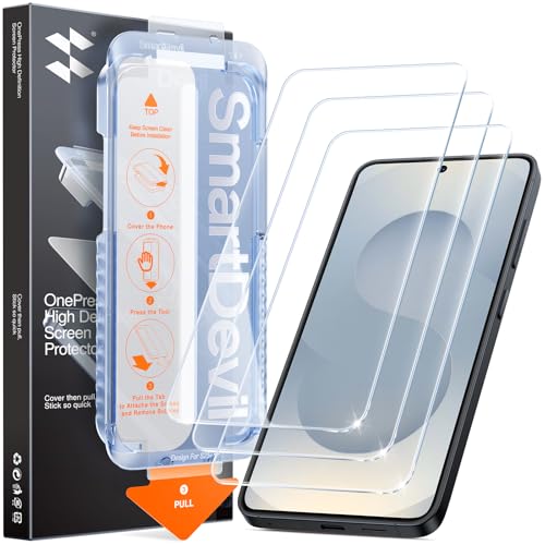 SMARTDEVIL 3er Pack Panzerglas für Samsung Galaxy S25 Plus HD Displayschutz aus gehärtetem Glas 9H Härte kratzfest blasenfrei einfache Installation hüllenfreundlich