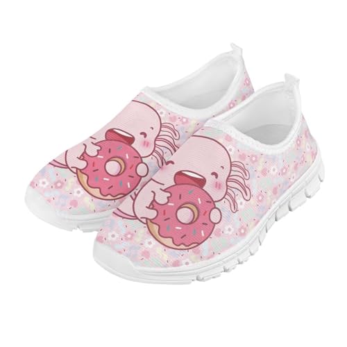 Axolotl Shoes for Girls with Slip-on Design, Lightweight Anti-Slip, Breathable, for School Camping Outing