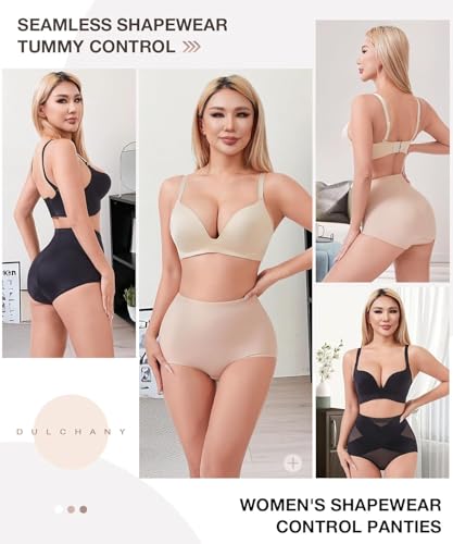 Image of Dulchany Tummy Control Shapewear Panties for Women Body Shaper Underwear Girdle Panty