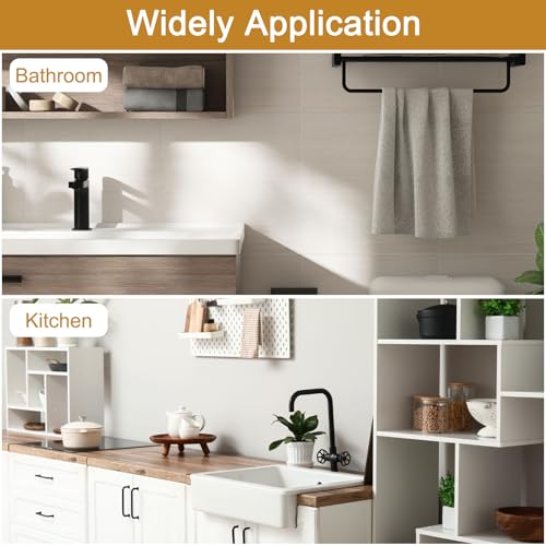 uxcell 2Pcs Faucet Tap Handle, Small Shower Knobs, Cold Faucet Knob Handles, Alloy Cross-Arm Faucet Tap Replacement for Kitchen, Shower, Tub, Gold