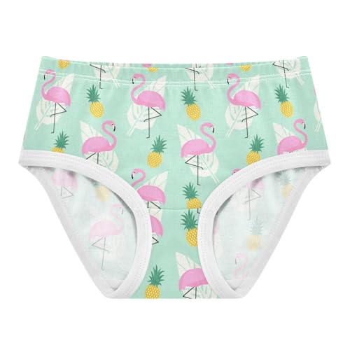 Little Girl Underwear Toddler Panties Kids Undies Flamingo Pineapple Soft Cotton Briefs 2T-8Y