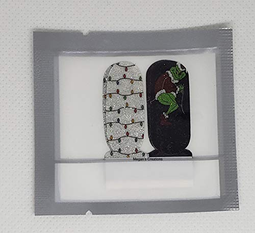 Christmas Accent Nail Polish Wraps - Nail Polish Strips- Set of 4