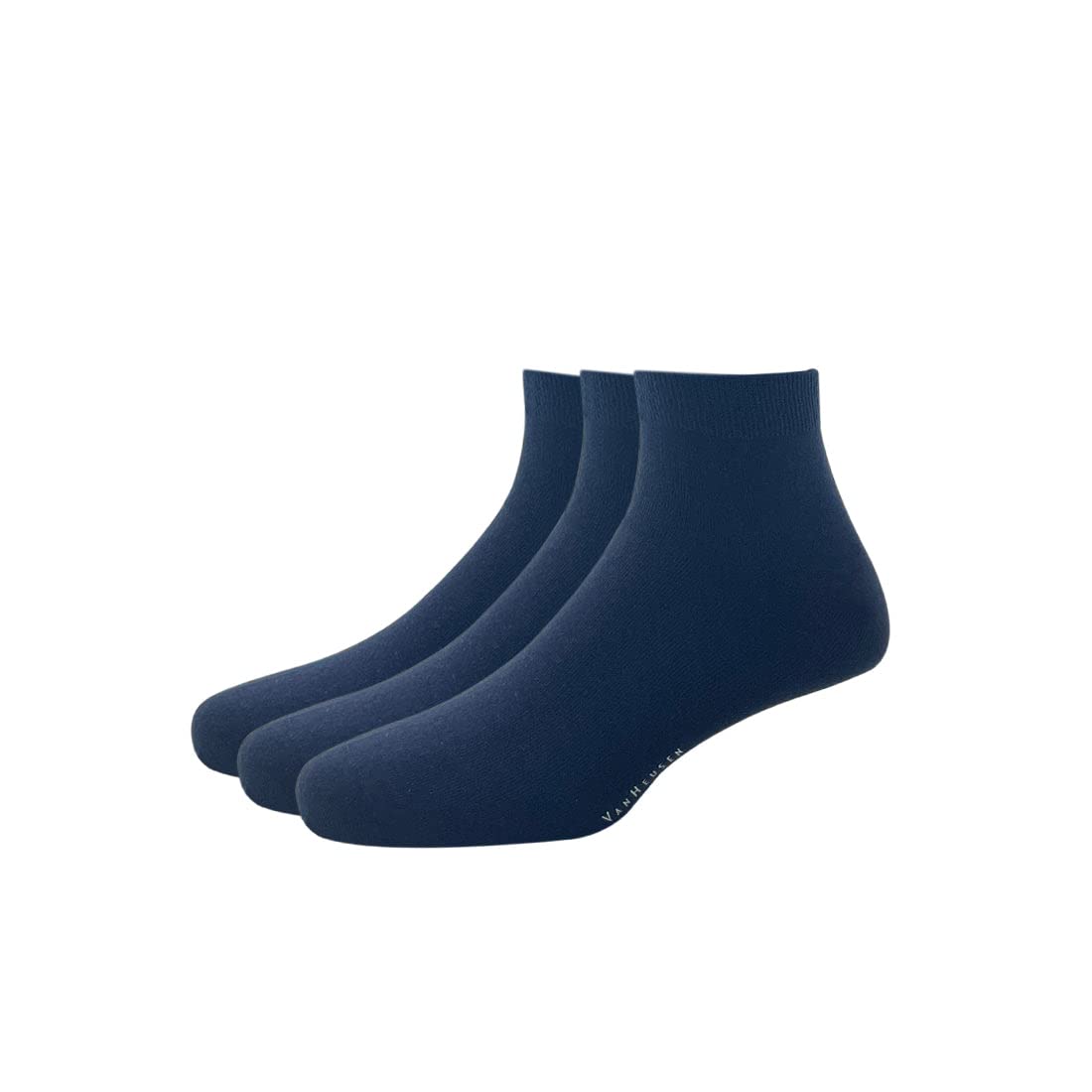Mens Cotton Ankle Length Socks (Pack of 3) Navy-image-6