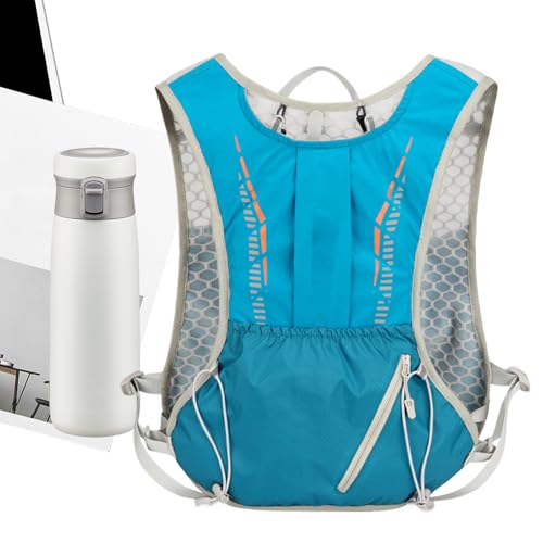Mochila de hidratación, mochila reflectante para exteriores, mochila de hidratación multifuncional portátil con correas reflectantes para correr y acampar