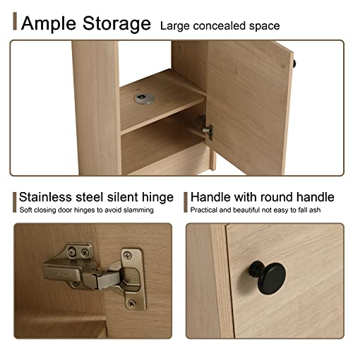 Malwee 18 Inch Freestanding Bathroom Vanity With Sink, 18" Floor Standing Bathroom Vanity, Modern Vanity With 1 Door And White Ceramic Basin Sink Top (Plo, 022-18''W X 14''D) #TOP4