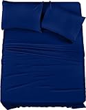 Utopia Bedding King Bed Sheets Set - 4 Piece Bedding - Brushed Microfiber - Shrinkage and Fade Resistant - Easy Care (King, Royal Blue)