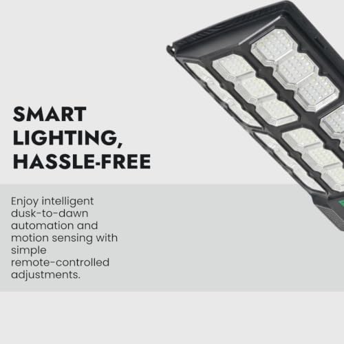Image of kh Solar Street Light Motion Sensor, 288 LED, 120 W, 6000 K Dusk to Dawn Solar Flood Lights Outdoor Waterproof with Remote Control, LED Solar Lights for Outside Garden Yard, Parking (Pack 1)