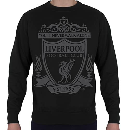 Liverpool Football Club Official Soccer Gift Mens Crest Sweatshirt Top