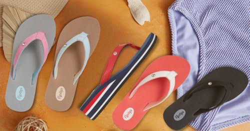 Image of Floopi High Heel Wedge Sandals for Women-Comfort Yoga Mat Footbed for Support, Flip Flop Thong Platforms for Summer