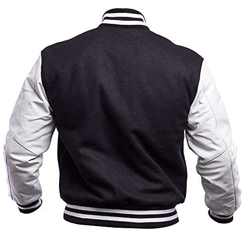 Premium Varsity Letterman Jacket Men Genuine Leather Sleeve | College Baseball High School Jackets for Men3