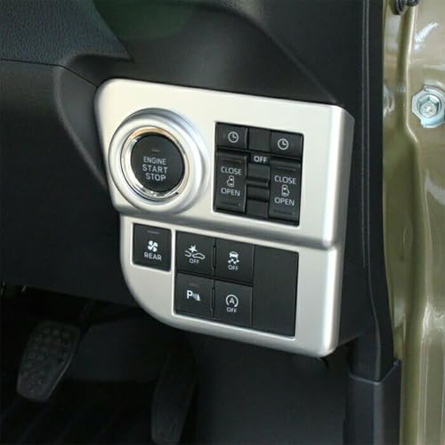 DILAGULOダイハツ 新型アトレー Daihatsu ATRAI S700V S710V専用 エンジンスターターリング エンジンスターターカバー アクセサリー キズ防止防塵 内装パーツ ABS樹脂製 1PC(光沢のあるシルバー)