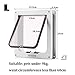 Cat Door Hua Pet Door/cat Flap with 4-Way Locking, Abs Material Free Entry and Exit Flap Door for Metal Door and Window, S, M, L，for All Pets (Size : Large)