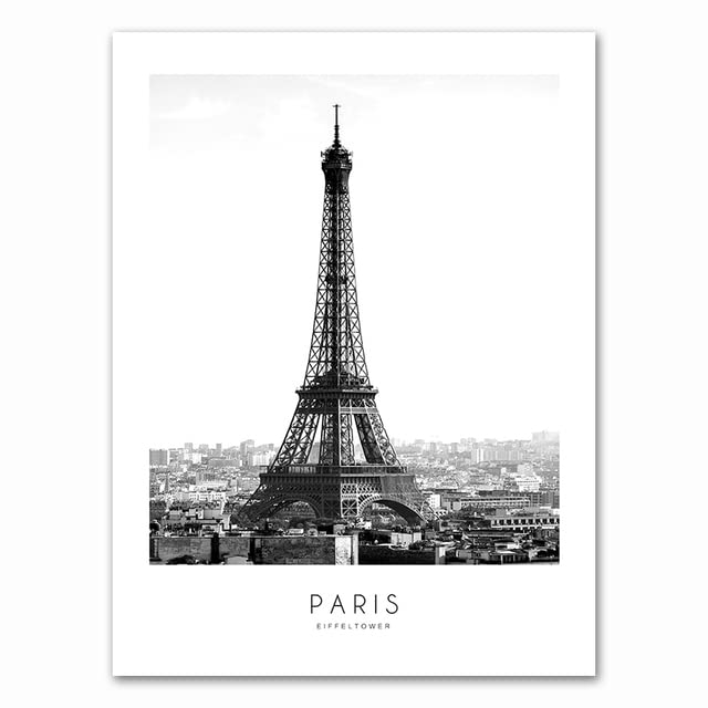 Modern New York London Paris City Wall art Paisaje Pósters e impresiones Imágenes en blanco y...