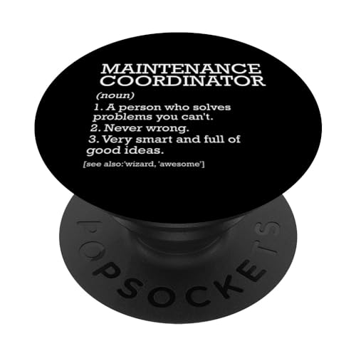 Coordinador de Mantenimiento Divertido Definición de Trabajo Personalizada PopSockets PopGrip Intercambiable