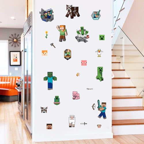 3Pcs Wandaufkleber Kinderzimmer Jungen,Gaming Wandbild für Schlafzimmer,Wandtattoo Junge Teenager,Videospiel Wandstikcer für Jugendzimmer Deko Geschenk