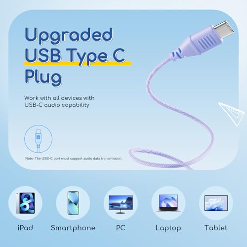 Image of EarFun K1 Kids Headphones Wired with Mic, USB Type C Headphone for Kids