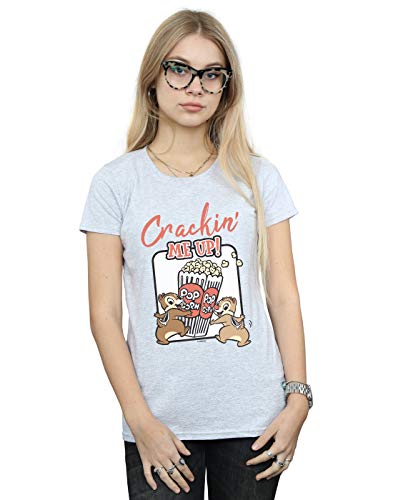 Disney Women's Chip N Dale Crackin Me Up T-Shirt Sport Grey Small