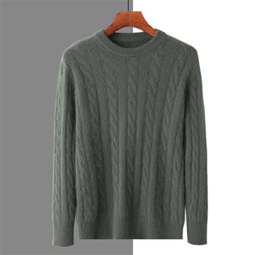 Men's Solid Wool Sweaters - Round Neck Thickened Pullover Winter Warm Casual Knitted Large Size Twist Tops2