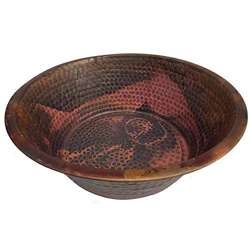 Portable Rustic Foot Wash Copper Pedicure Bowl