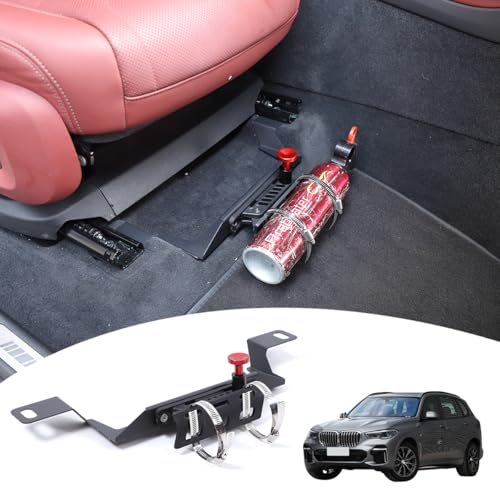 Support extincteur alu pour BMW X5 X6 X7 | Fixation sous siège co-pilote réglable