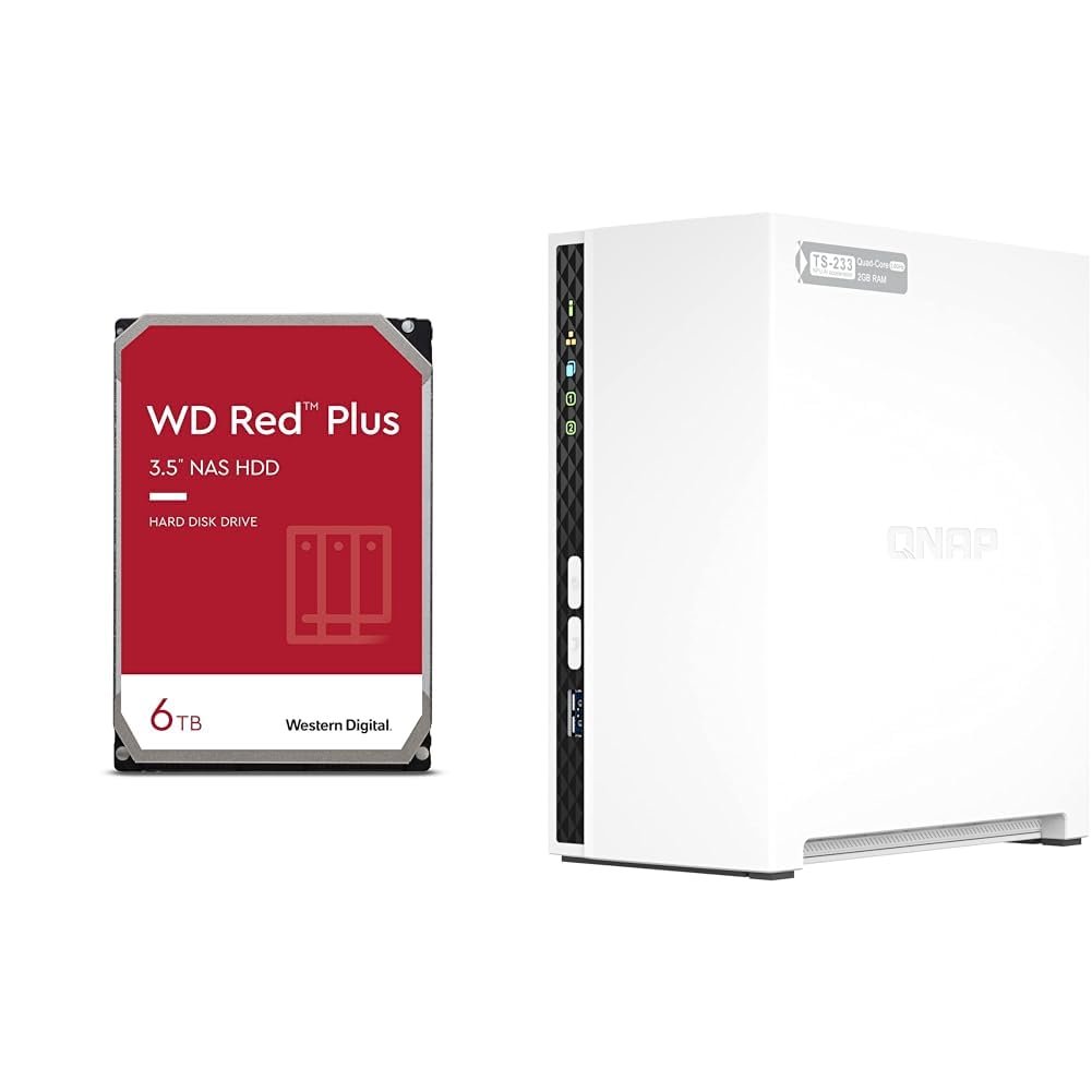 Amazon | 【Amazon.co.jp 限定】QNAP NAS 2ベイ TS-233 /AZ 4コアCPU 