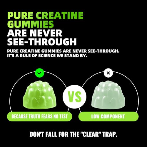 Image of Creatine Monohydrate Gummies, NSF Certified, 5g Dose for Men & Women to Support Muscle, Strength, Recovery, Cognitive Health & Memory, Apple Flavor, 135 Gummies