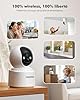 YESKAMOU 4MP 2.5K Telecamera WiFi Interno Senza Fili con Batteria 6000mAh, 360° Telecamera Batteria Interno, Rilevazione di Movimento PIR, Visione Notturna a Colori, 2.4G/5G Wi-Fi