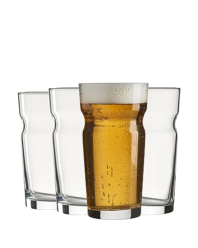 Pasabahce Bicchieri da Birra 410cc, Set di 4, Qualità Premium, Pub Beer Night, Bicchiere da Birra per Feste, Bicchiere da Birra per Papà Regalo