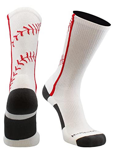 MadSportsStuff Crew Softball Socks or Baseball Socks with Stitches for Girls Boys Men Women Youth Adult Gift Accessories
