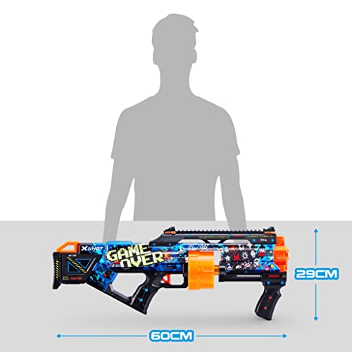Image of X-Shot Skins Last Stand - Game Over - Spring Pressure Dart Blaster with Drum Magazine, 16 Darts & Unique Look