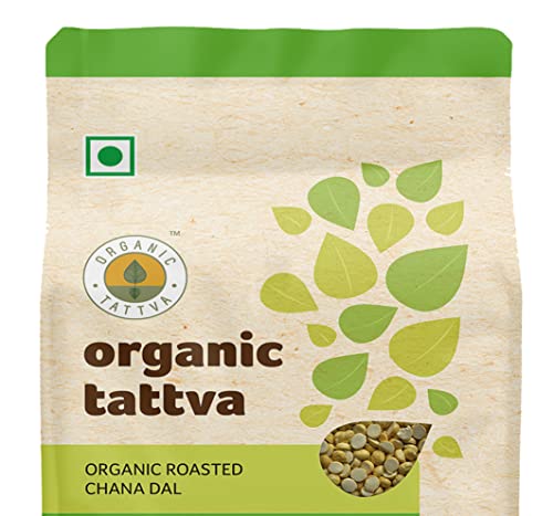 Image of Organic Tattva, Organic Roasted Chana Dal, 500g | 100% Vegan, Gluten Free and NO Additives (Pack of 3)
