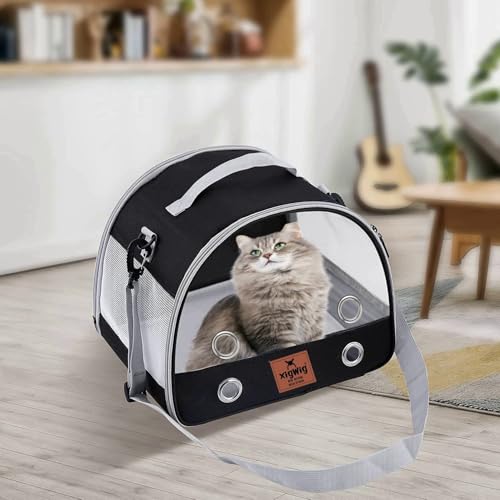 Image of Pet Carrier Multiple Airline Approved* for Medium Cats Small Cats, Soft Carriers for Small, Medium Dogs, Pet Carrier for Cat, Dogs, Puppy Carrier (Black)