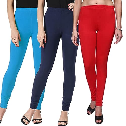 Image of Ultra Soft Cotton Slim fit Solid Color Attractive Casul wear Leggings for Womens - Pack of 2 pcs