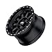 RockTrix RT111 20 inch Wheel Compatible with 2009-2024 Ford F150 18x9 6x135 Wheels (-12mm Offset, 4.5in Backspace) 87.1mm Bore, Black Wheels, Also fits 2022+ Bronco Raptor Rims