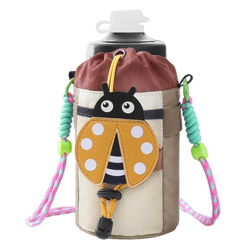 Bolsa para botella de agua - Portabotellas aislado con bolsillo lateral para teléfono y correa ajustable | Soporte para botella de 1,4 L, mochila para bolsa de hidratación para ciclismo al aire libre