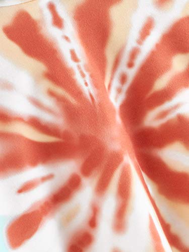 Romwe Girl's Casual Tie Dye Lightweight Long Sleeve Crop Tops Hoodies Multicolor 10Y #TOP3