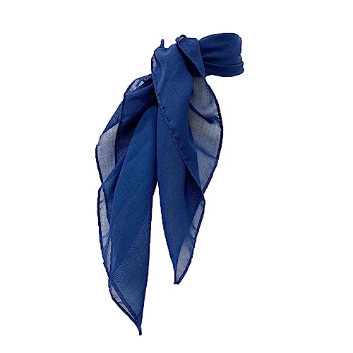 Hip Hop 50's Shop 1950s Chiffon Scarf Square Vintage Retro Sheer Neck Hair Tie Women Girls, Navy, 23"x23"