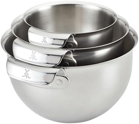 Hestan Provisions – 3-Piece Stainless Steel Mixing Bowl Set – 1.5qt, 3qt, and 4.75qt, Nesting Design - Thumbnail 2