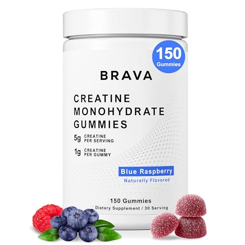 Image of Brava Creatine Gummies | 5g Lab-Verified Creatine Monohydrate Gummies for Men & Women | Every Batch Third-Party Tested | Vegan, Gluten-Free | Blue Raspberry (150 Gummies)