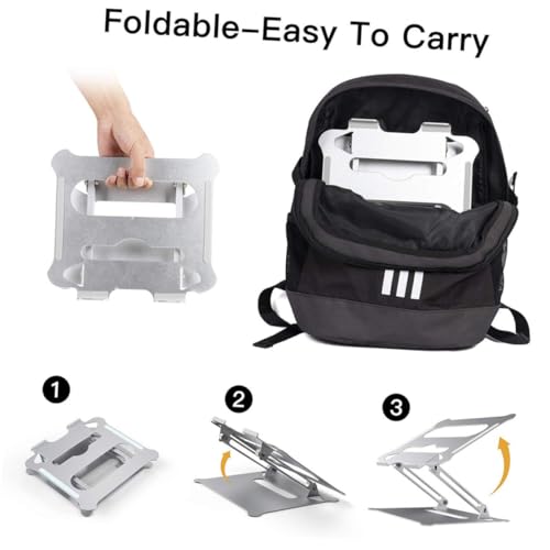 Soporte ajustable para laptop en aluminio STOBOK miniatura 5