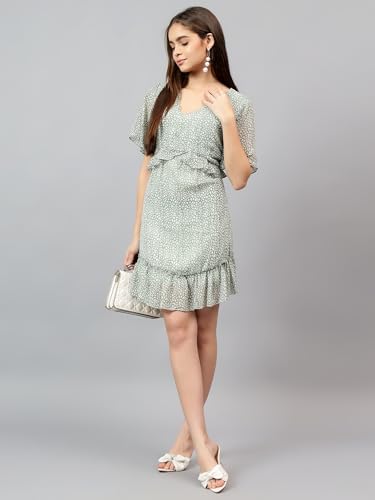 Robe multicolore chic KOTTY aux finitions soignées imprimé nature - 6