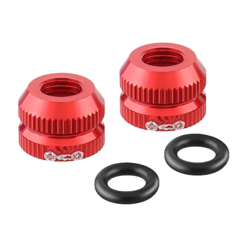 mioosho 1pair Durability Aluminum Alloys Bike Valves Nut Light weight Bicycles Valves Caps for Mountain and Road Bikes