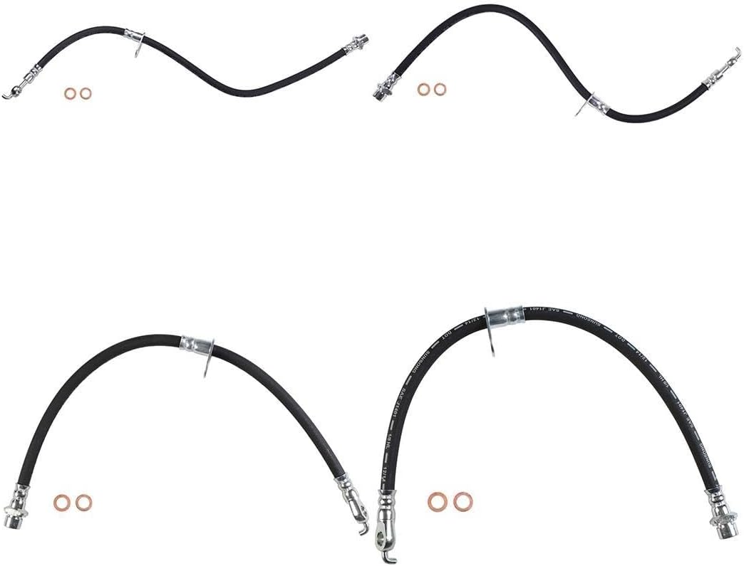 4PCS Front Rear Brake Hose Brake Line Hydraulic Brake Hoses Brhaspatip Fits Toyota Camry 2007 2008 2009 2010 2011 Fits ES350 2007 2008 2009 2010 2011 2012