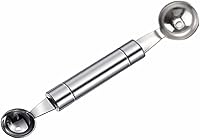 Vista 1 de Cuchara de doble cara del melón de la fruta, 2 en 1 cortador de la cucharada del acero inoxidable 7.9 in