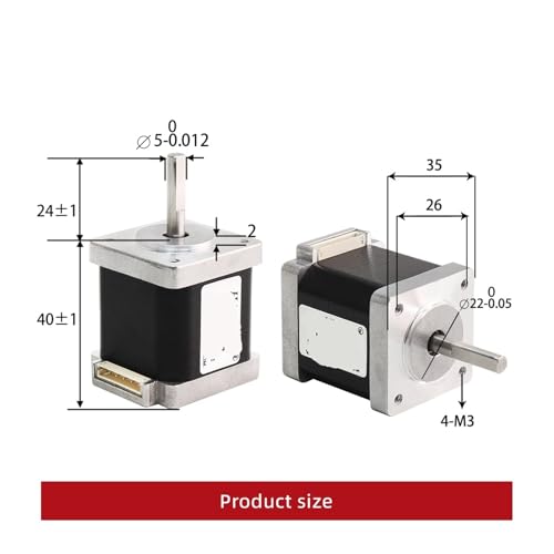 Moteur pas à pas NEMA14 idéal pour l'extrusion légère et robotique compacte - 3