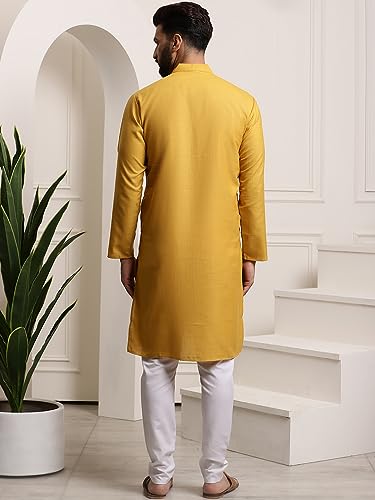Image of SOJANYA (Since 1958 Men's Pure Cotton Solid Kurta & Churidar Pyjama Set