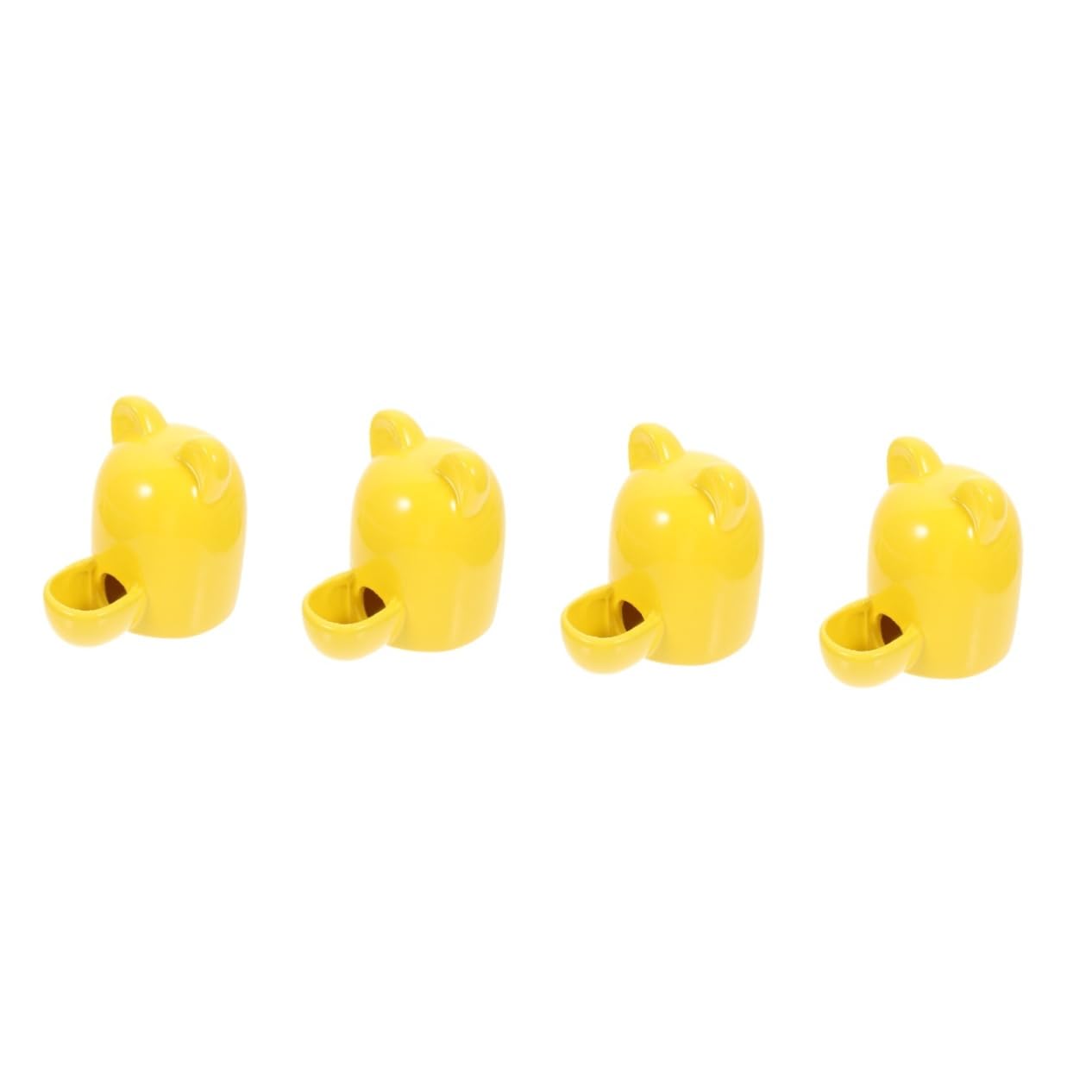 FRCOLOR 4 fuentes para beber, erizos, accesorios para conejos, comederos para animales, recipiente para guinea, suministros para animales pequeños, recipiente para comida para mascotas, plato de