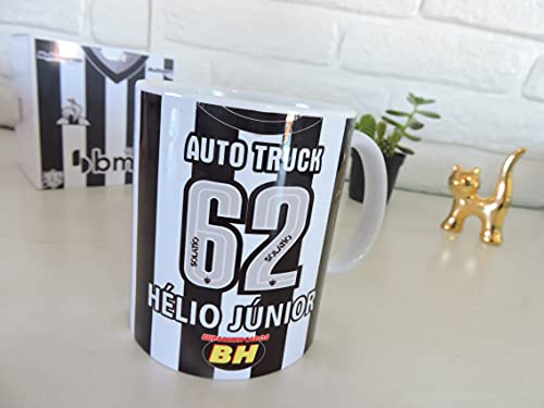 Caneca Camisa time do Atlético Mineiro Personalizada com nome Grátis Caixinha + Brinde - Modelo 1