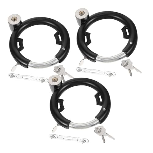 HANABASS 3sets Heavy Duty Bike Lock Portable Anti-Theft Cycling Security Lock Keys Wear-Resistant Design for Bicycles Mountain Bikes and Scooters